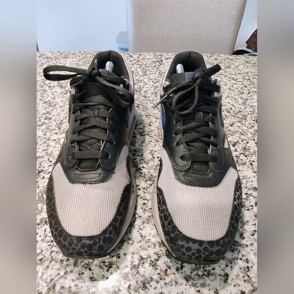 Nike Air Max 1 Safari Reflective Black 10.5 - Picture 8 of 9